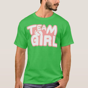 Team Girl Baby Party Footprints Baby Shower Gender T-Shirt