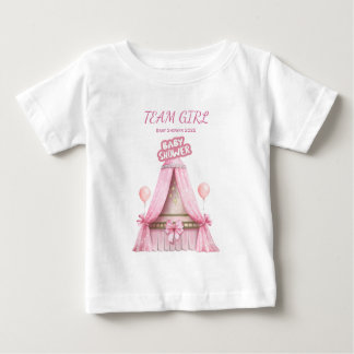 Team Girl Baby Shower 2025 Family Outfit Baby T-Shirt