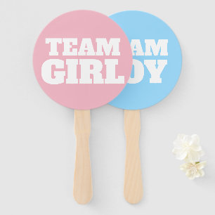 Team Girl / Boy Gender Reveal Party Sign Fans