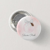Team Girl Christmas Gender Reveal Button
