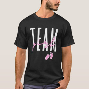 Team Girl Gender Reveal Baby Shower Pink Or Blue T-Shirt