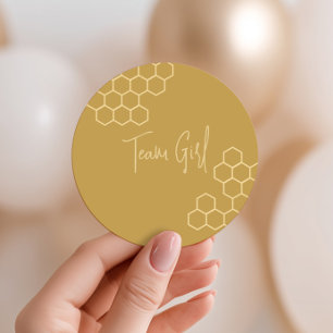 Team Girl Gender Reveal Favour Label