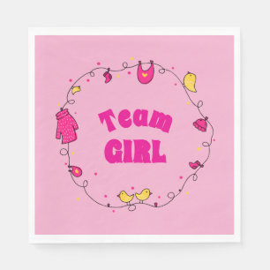 Team Girl Gender Reveal Napkins