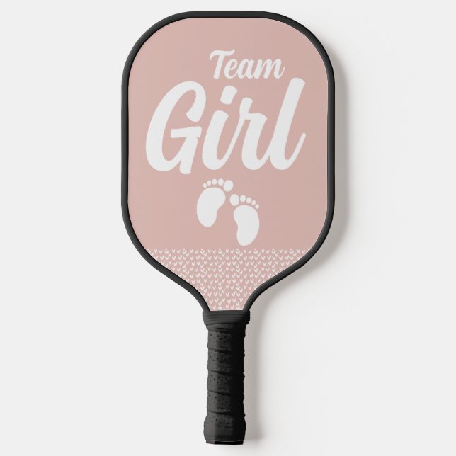 Team Girl Gender Reveal Party Game Pickleball Paddle (Back)