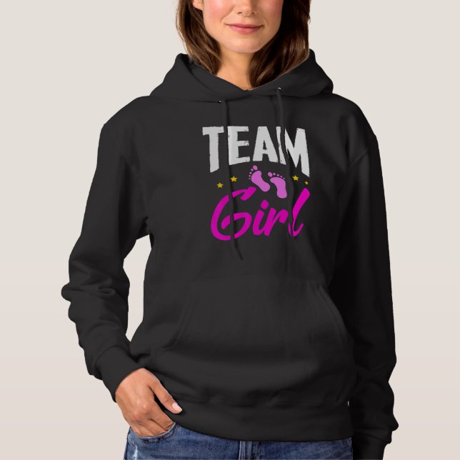 Team Girl Gender Reveal Party Team Pink Baby Annou Hoodie (Front)
