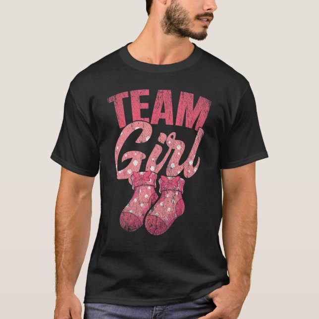 Team Girl Gender Reveal Party Team Pink Baby Annou T-Shirt (Front)