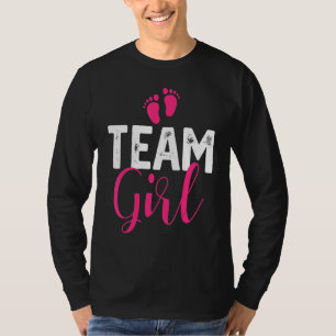 Team Girl Gender Reveal Pregnancy Announcement Bab T-Shirt