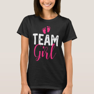 Team Girl Gender Reveal Pregnancy Announcement Bab T-Shirt