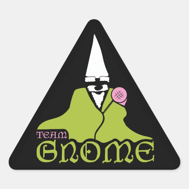 Team Gnome  Triangle Sticker (Front)