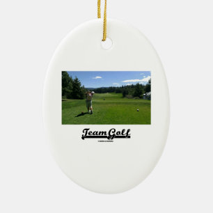 Team Golf (Golfer On Golf Course) Ceramic Tree Decoration