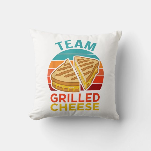 Team Grilled Cheese Funny Sandwich Lover Graphic Cushion (Front)
