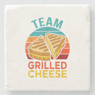 Team Grilled Cheese Funny Sandwich Lover Graphic Stone Coaster