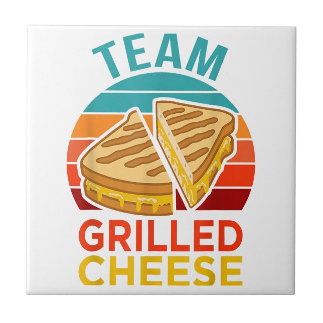 Team Grilled Cheese Funny Sandwich Lover Graphic Tile (Front)