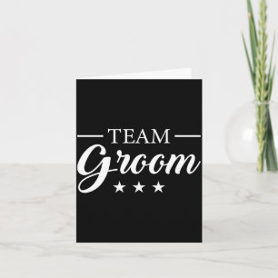 Team groom bachelor party team groom performance  card