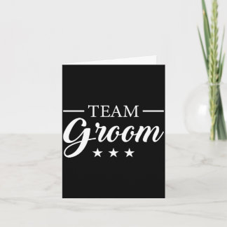 Team groom bachelor party team groom performance  card