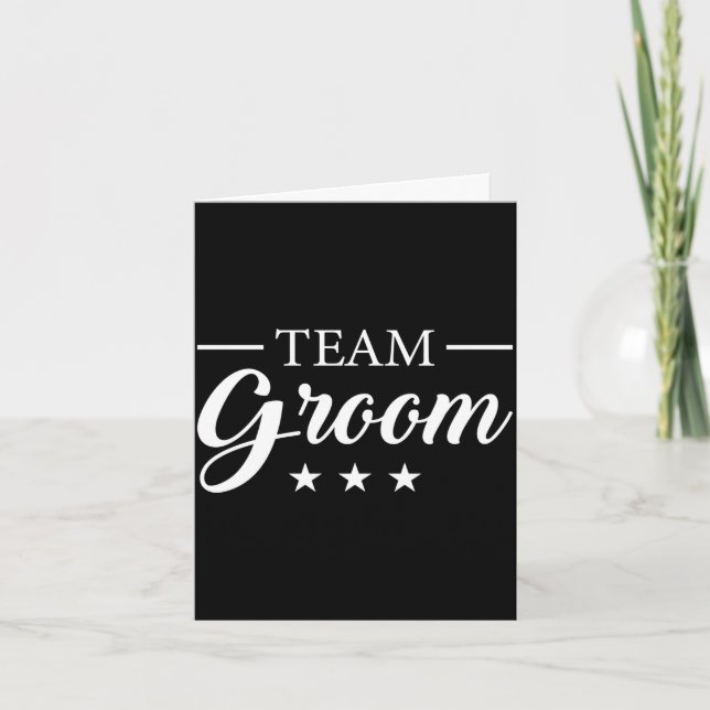 Team groom bachelor party team groom performance  card (Front)