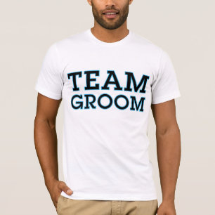 Team Groom Blue Outline T-Shirt