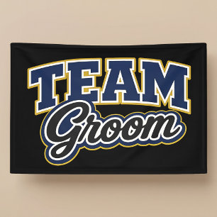 Team Groom Bold Wedding Party Banner