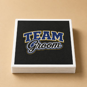 Team Groom Bold Wedding Party Napkin