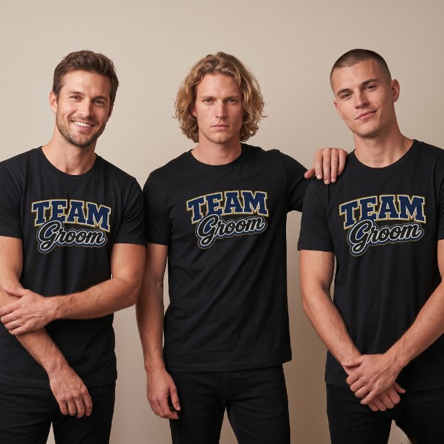Team Groom Bold Wedding Party T-Shirt (Creator Uploaded)