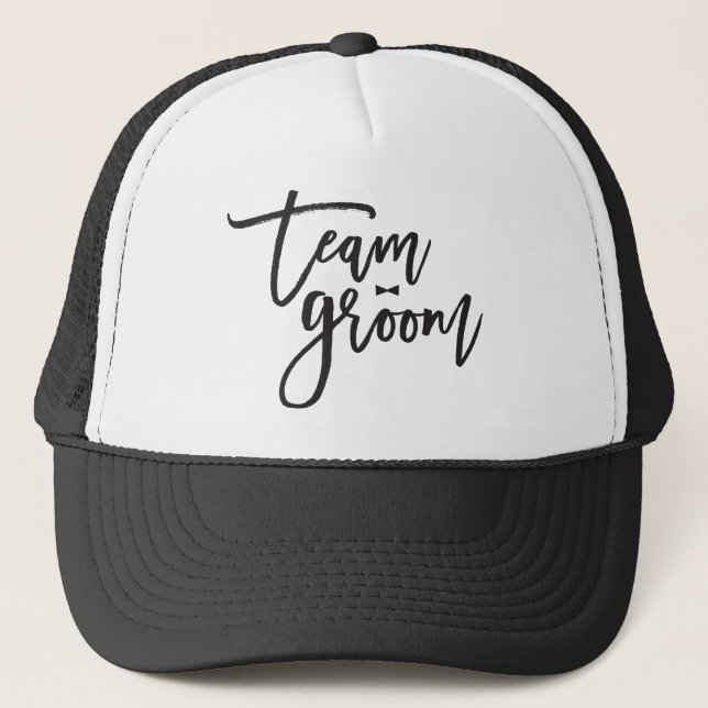 Team Groom Bow Tie Bachelor Party Wedding Cap (Front)