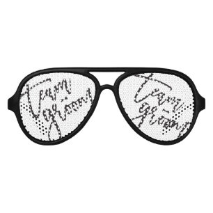 Team Groom Bow Tie Bachelor Party Wedding Custom Aviator Sunglasses