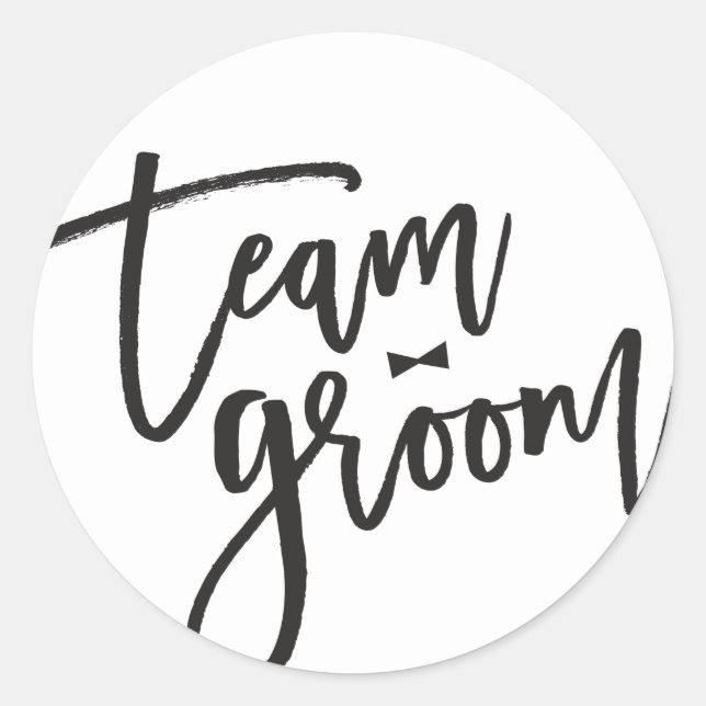 Team Groom Bow Tie Bachelor Party Wedding Stickers (Front)