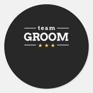 Team Groom Classic Round Sticker