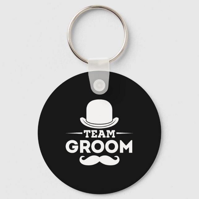 Team Groom Crew Party Squad Grooms Bachelor  Key Ring (Front)