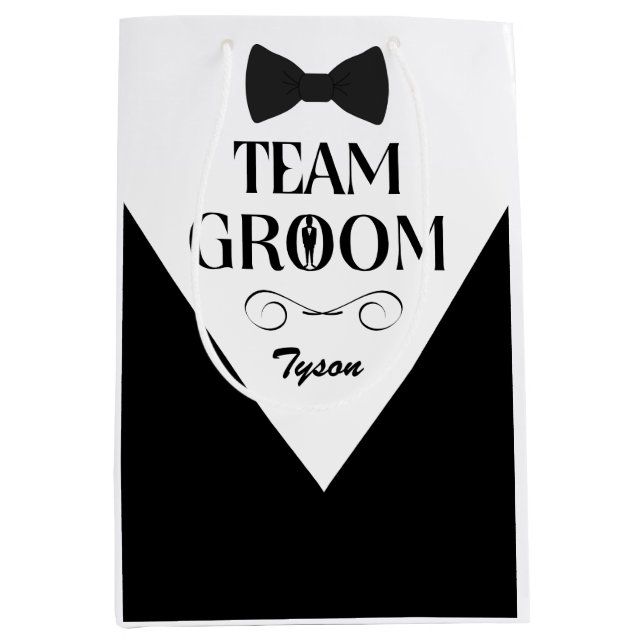 Team Groom - Custom Groomsmen Gift Bags (Front)