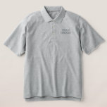 Team Groom Embroidered Polo Shirt<br><div class="desc">Classic polo shirt Team Groom is shown in the heather grey colour with grey embroidered letters.
Customise this item or buy as shown.</div>