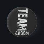 Team Groom Extra Large Grunge Text 6 Cm Round Badge<br><div class="desc">Extra large "grunge" looking text reads: "Team Groom". This design is ideal for a Bachelor Party outing! Don’t forget the matching “Team Bride” designs. Copy and paste this text into your browser window to view these designs: http://www.zazzle.com/exclusivelyweddings*/gifts?cg=196481553580698855</div>
