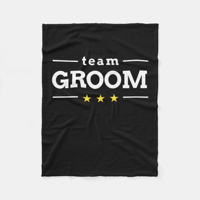 Team Groom Fleece Blanket (Front)