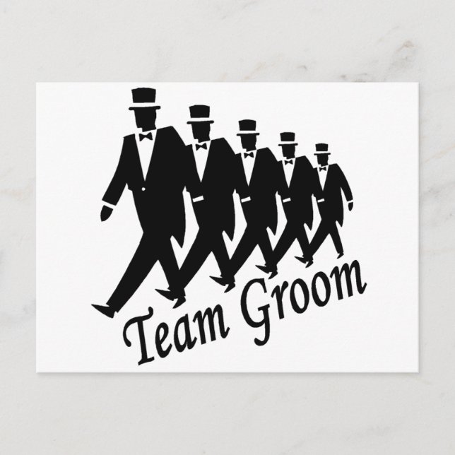 Team Groom (Men) Postcard (Front)
