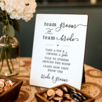 Team Groom or Team Bride Wedding Sign