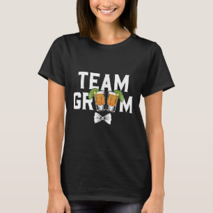 Team Groom Party Bachelor Shots Bride Wedding T-Shirt