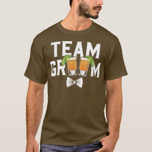 Team Groom Party Bachelor Shots Bride Wedding T-Shirt