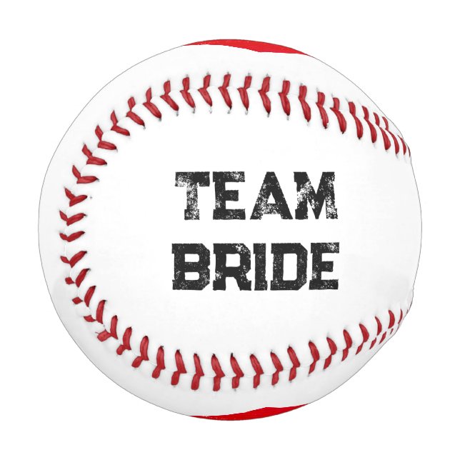 Team Groom personalised Red Heart Baseball (Back Right)