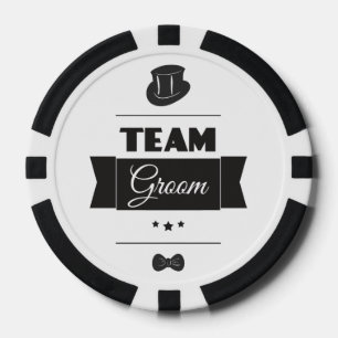 Team groom poker chips