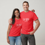 Team Groom Shirt<br><div class="desc">Team groom, this short sleeve, cotton crew neck shirt is shown in the Red colour with a sample last name, so you can customise this shirt to your liking, by clicking on customise button, look to right and find the appropriate boxes and change the sample text to your information. Perfect...</div>