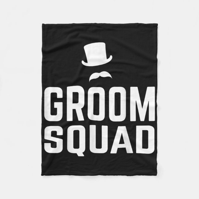 Team Groom Squad Wedding Bachelor Party Gift Marri Fleece Blanket (Front)