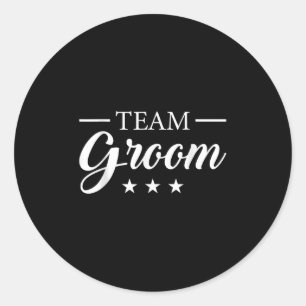 Team Groom Stag Party Team Groom  Classic Round Sticker