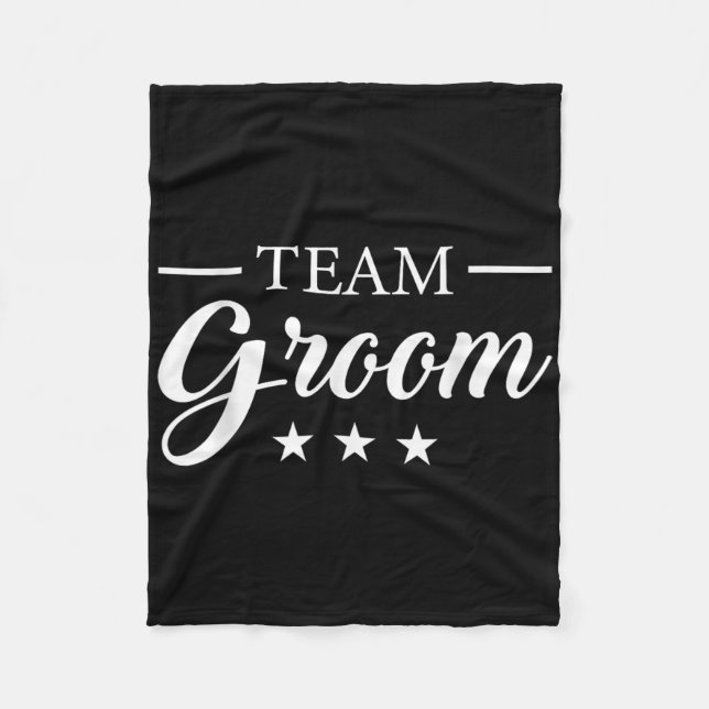 Team Groom Stag Party Team Groom  Fleece Blanket (Front)