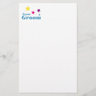 Team groom stationery