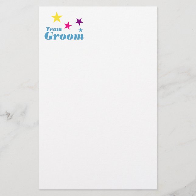 Team groom stationery (Front)