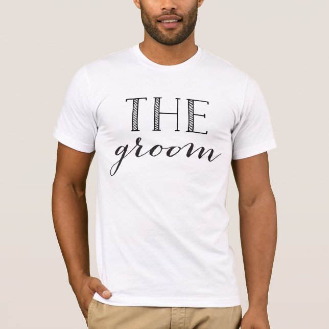 Team Groom The Groom Shirt Black Script (Front)