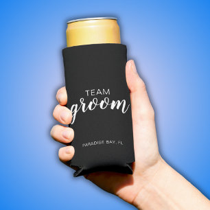 Team Groom Wedding Bachelor Party Seltzer Can Cooler