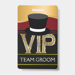 Team Groom Wedding Badge ID Badge