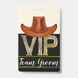 Team Groom Wedding Badge ID Badge