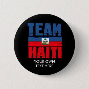 TEAM HAITI 6 CM ROUND BADGE
